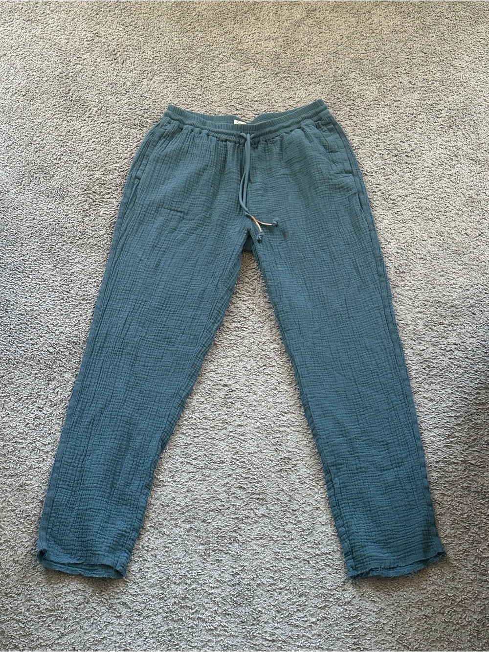 Women’s Faherty gauzy cotton Teal Drawstring Pants